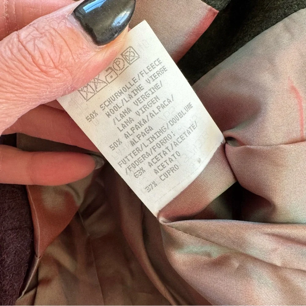 Julius Lang Burgundy Alpaca Wool Blazer Purple Victorian Size M 36 6 - Picture 6 of 12